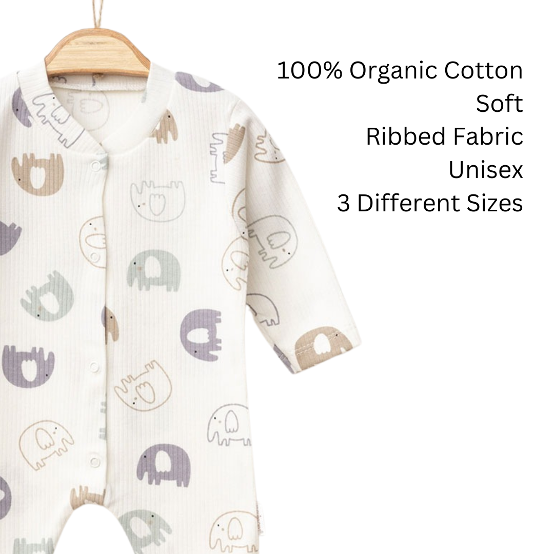 Himmelberg Baby - Wholesale Jumpsuit - Baby - Elephant-Print Baby Rompers – Available in 3 Sizes4