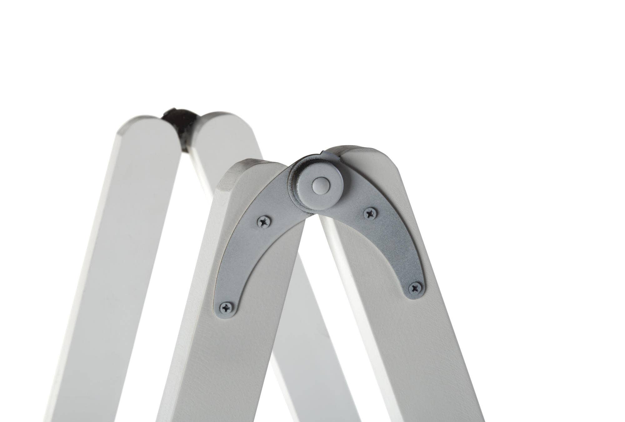 Bianco Scala espositiva a 4 ripiani su telaio A in legno in vendita all'ingrosso su Faire4