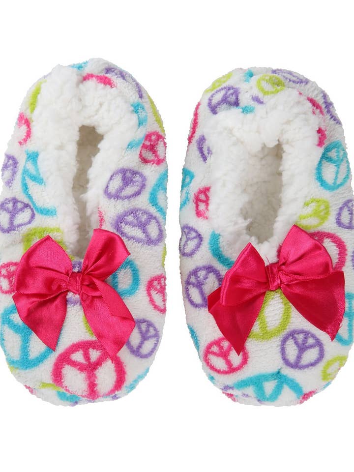 Peace Out Girls Slippers for wholesale by Infinity Classics International Inc.