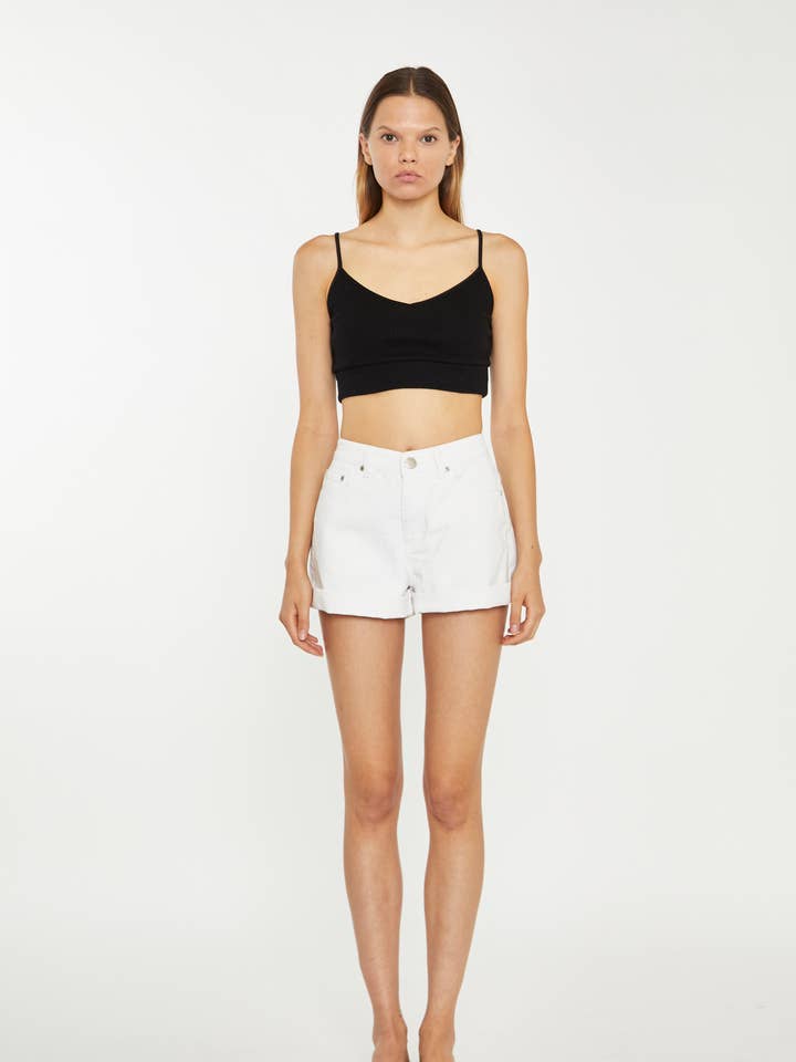 Uppbäddade jeansshorts för wholesale av Glamorous (EU)