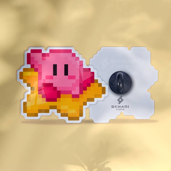 Spilla acrilica Kirby stella per la vendita all'ingrosso da parte di Okhami Studio