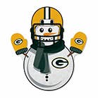 Green Bay Packers Snowman Shape Cut Pennant for wholesale by Rico Industries