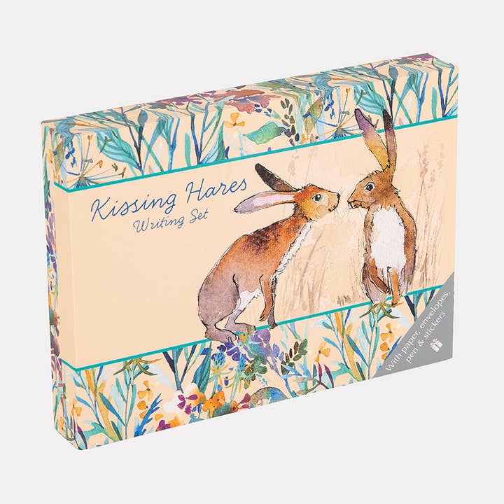The Gifted Stationery Company - Wholesale Stationery/Notecard Set - Writing Set - Kissing Hares