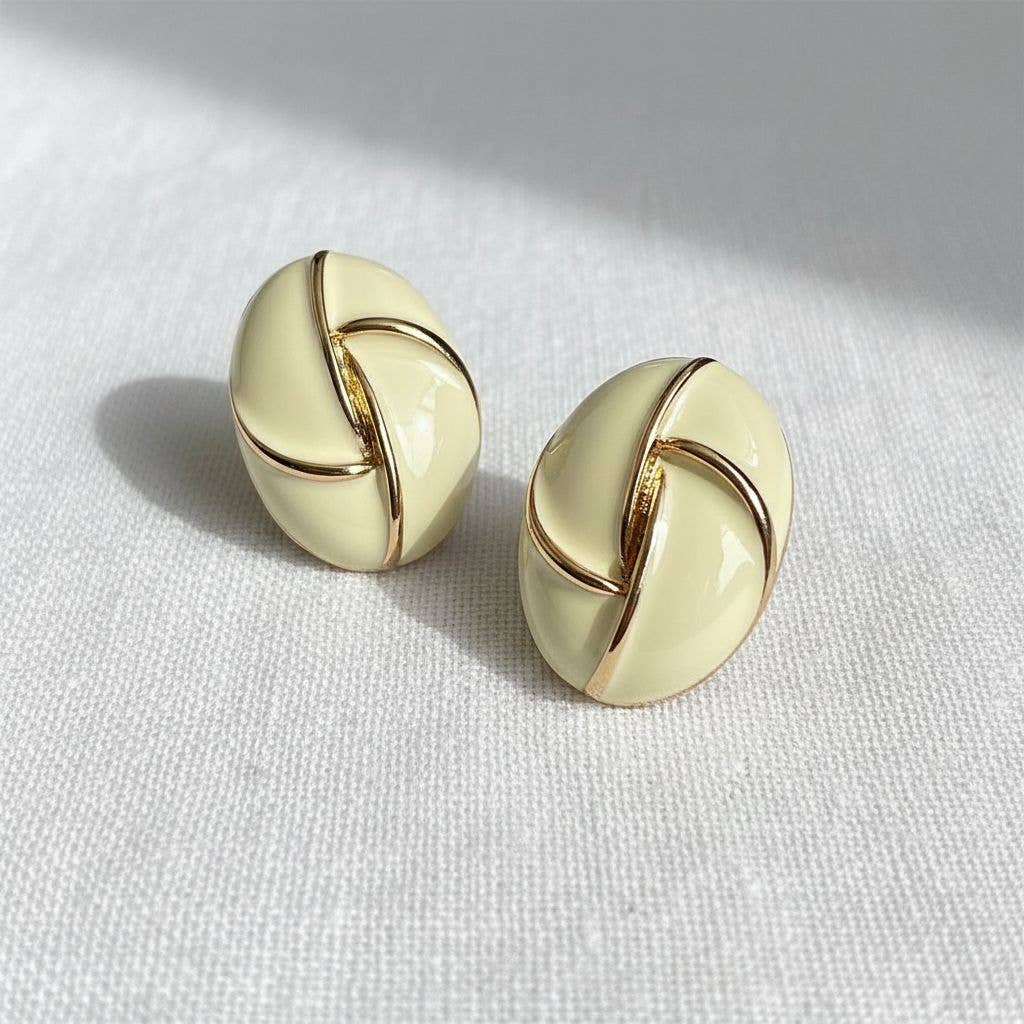 Ellemadera - Wholesale Stud/Post Earrings - Vintage Inspired Drip Oil Earrings