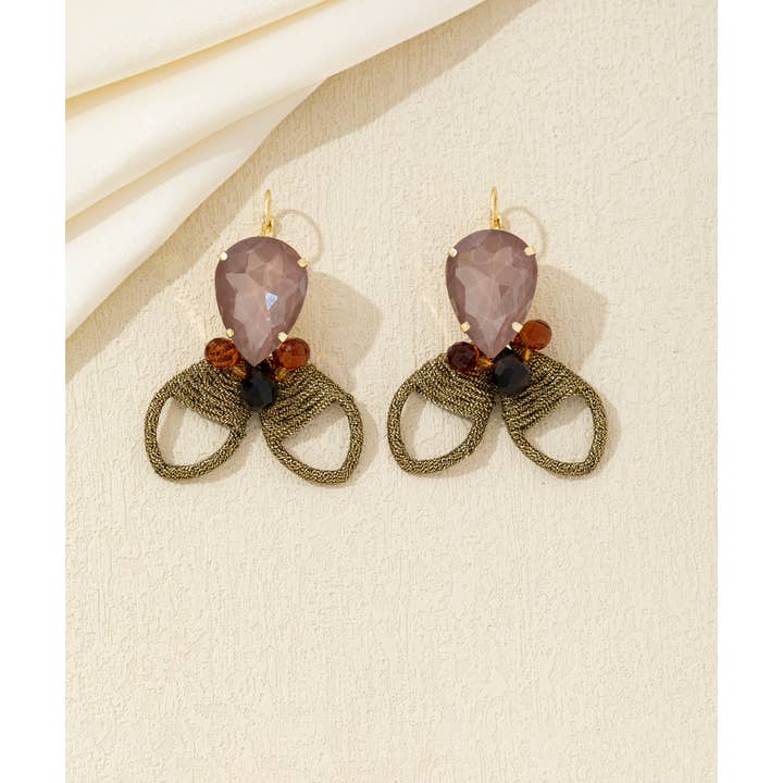 Blossom bijoux – wholesale Hängande örhängen – Sovörhängen knut kristall – 26AHBOL0301