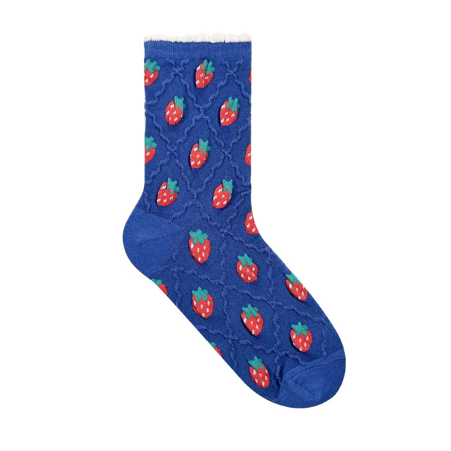 7DAYSSOCKS – wholesale Socks – Women's – Women's Crew Strawberry Pattern Socks3