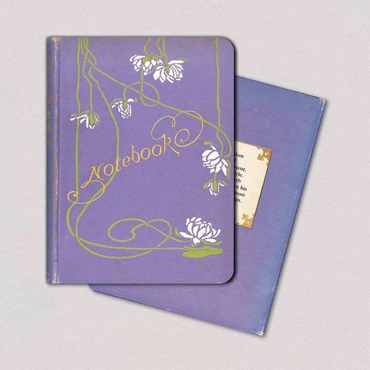 Lavender Floral - Vintage Book Cover Notebook for wholesale by Laughing Elephant