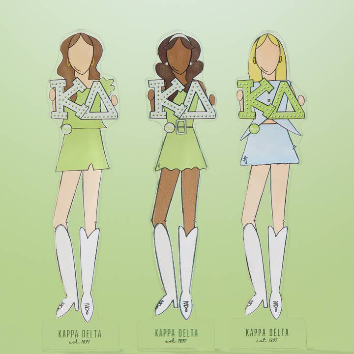 Kappa Delta Acrylic Shelfie | Sorority Art Block | Greek Dorm Decor | Big Little Gift | College Gift for wholesale by Tailgated Co.