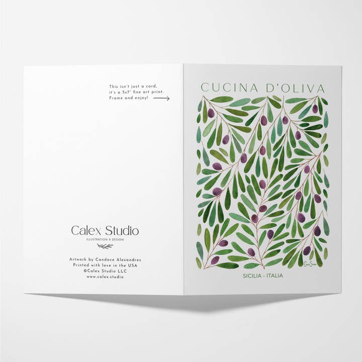 Calex Studio - Wholesale Everyday Greeting Card - Italian Olive Kitchen - Blank Greeting Card1