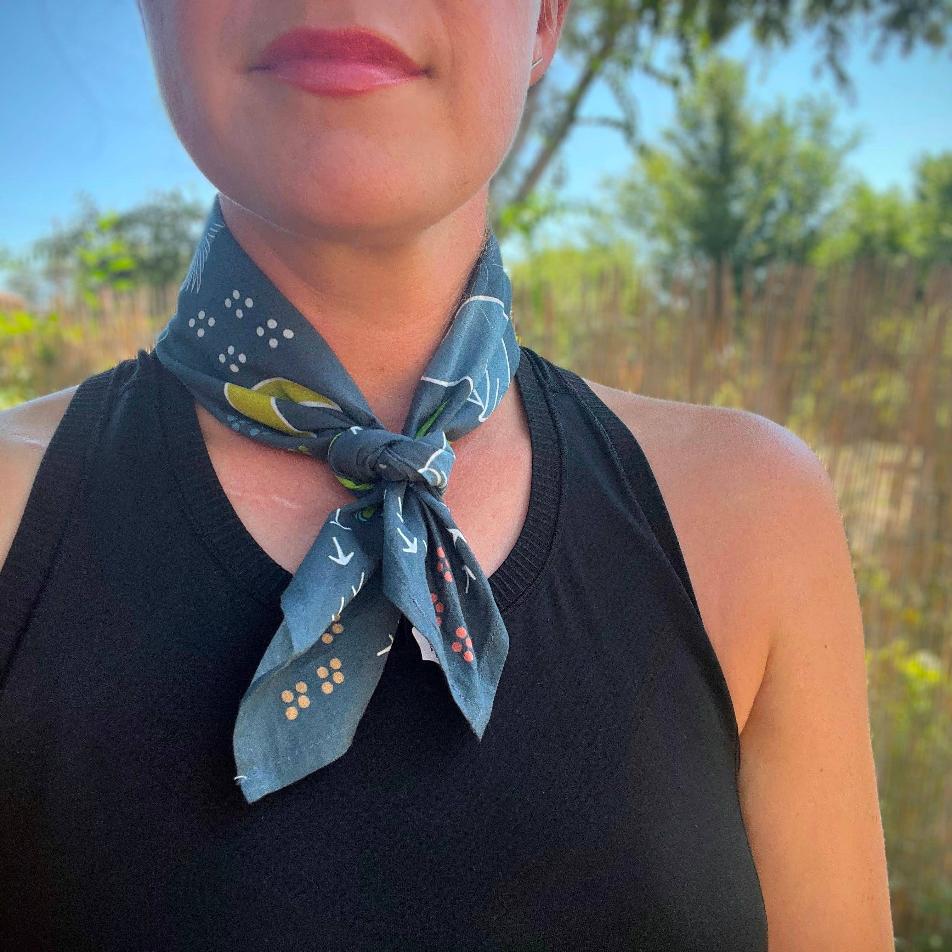 Jen Fox Studio - Wholesale Bandana - Women's - Sandhill Crane Bandana in Organic Cotton6