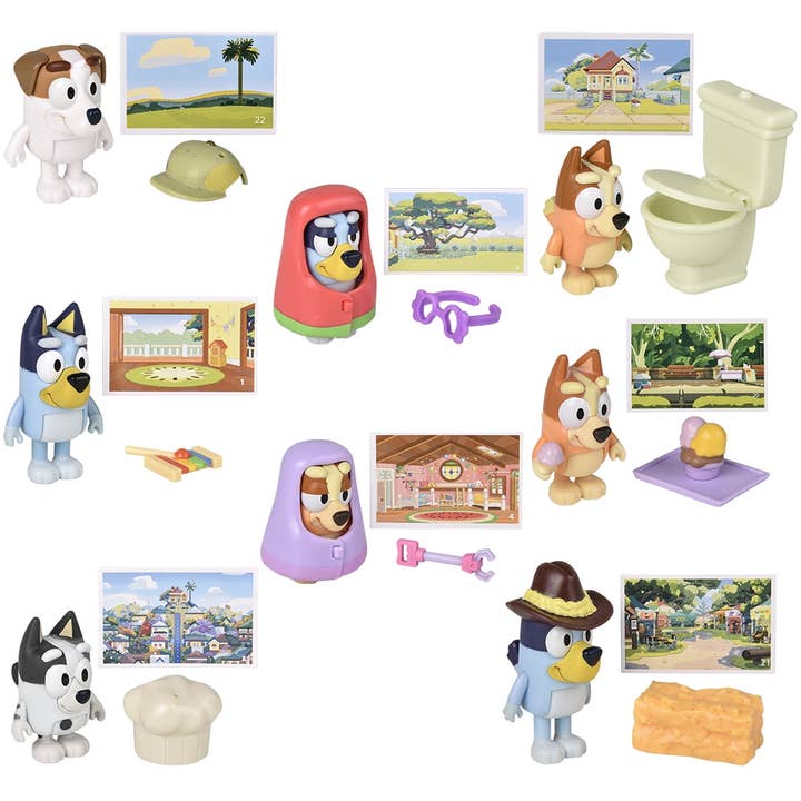 La Luna Bella - Toys - Wholesale Classic Toy - Kids - Bluey Story Starter Figurines 12ct - LLB Toys