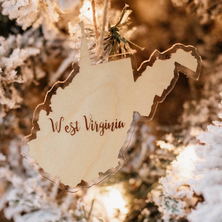 West Virginia Script Ornament for engroshandel hos Loving WV