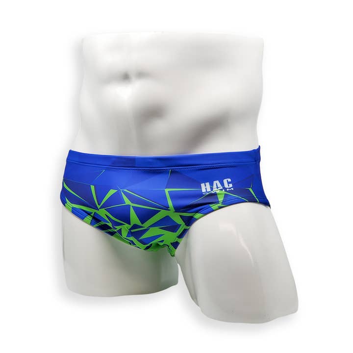 Basic zwembroek - Blauw/Groen Shatter voor wholesale door HAC Swim