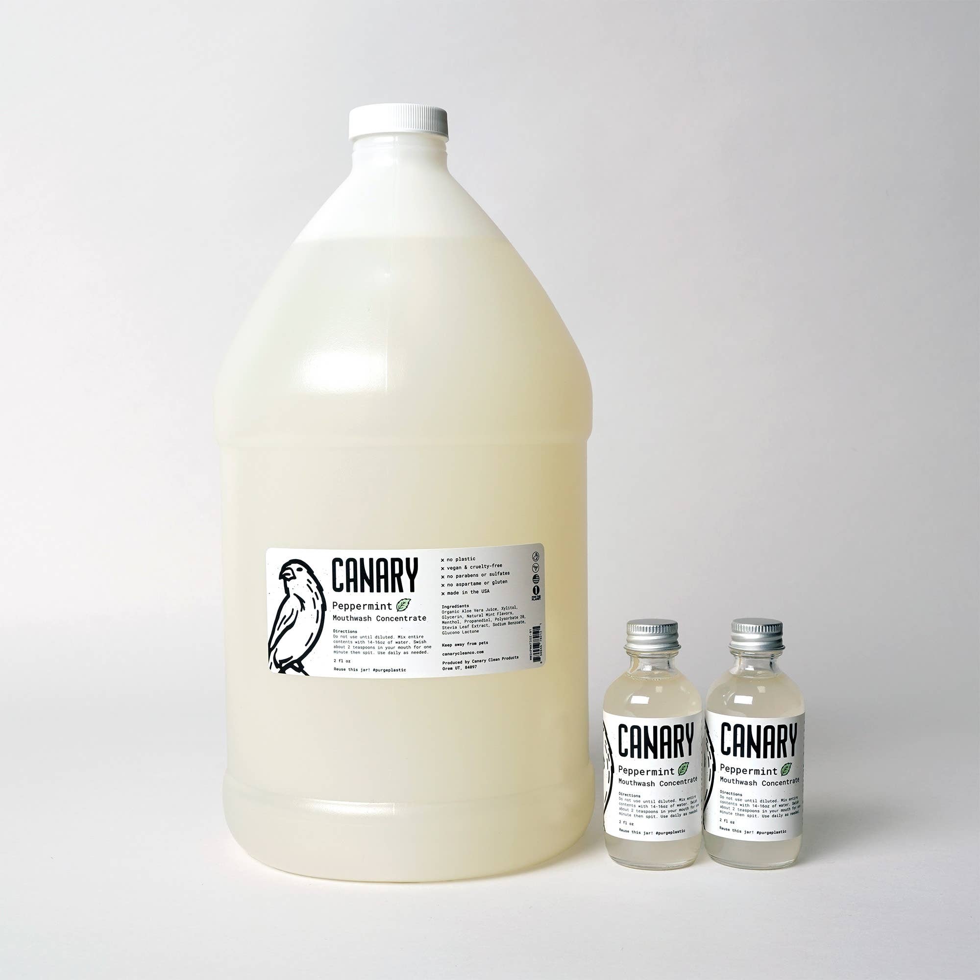 Canary Clean Products - Wholesale Mouthwash - Bulk Mouthwash Concentrate - 1 gallon1