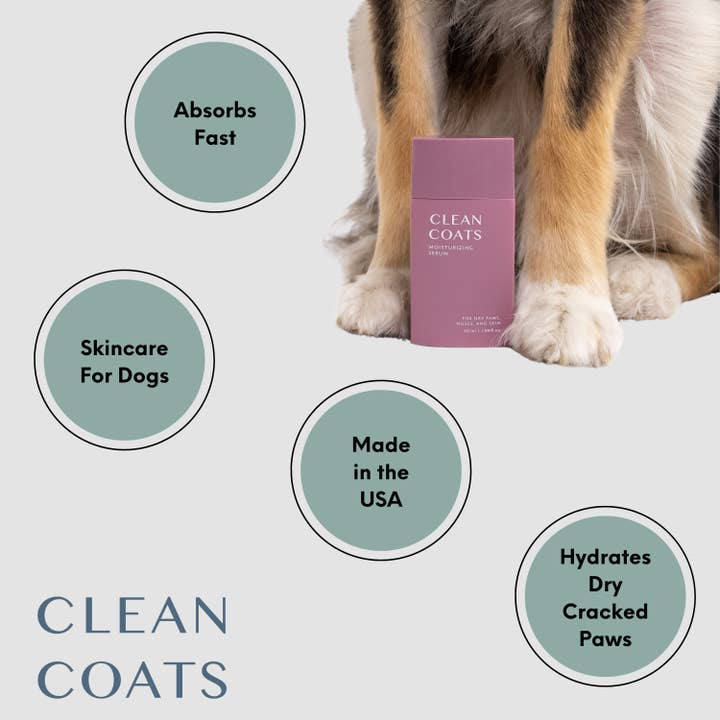 Clean Coats - Wholesale Pet Paw Protection - Dog Moisturizing Serum for Paws & Noses - Fast Absorbing 5