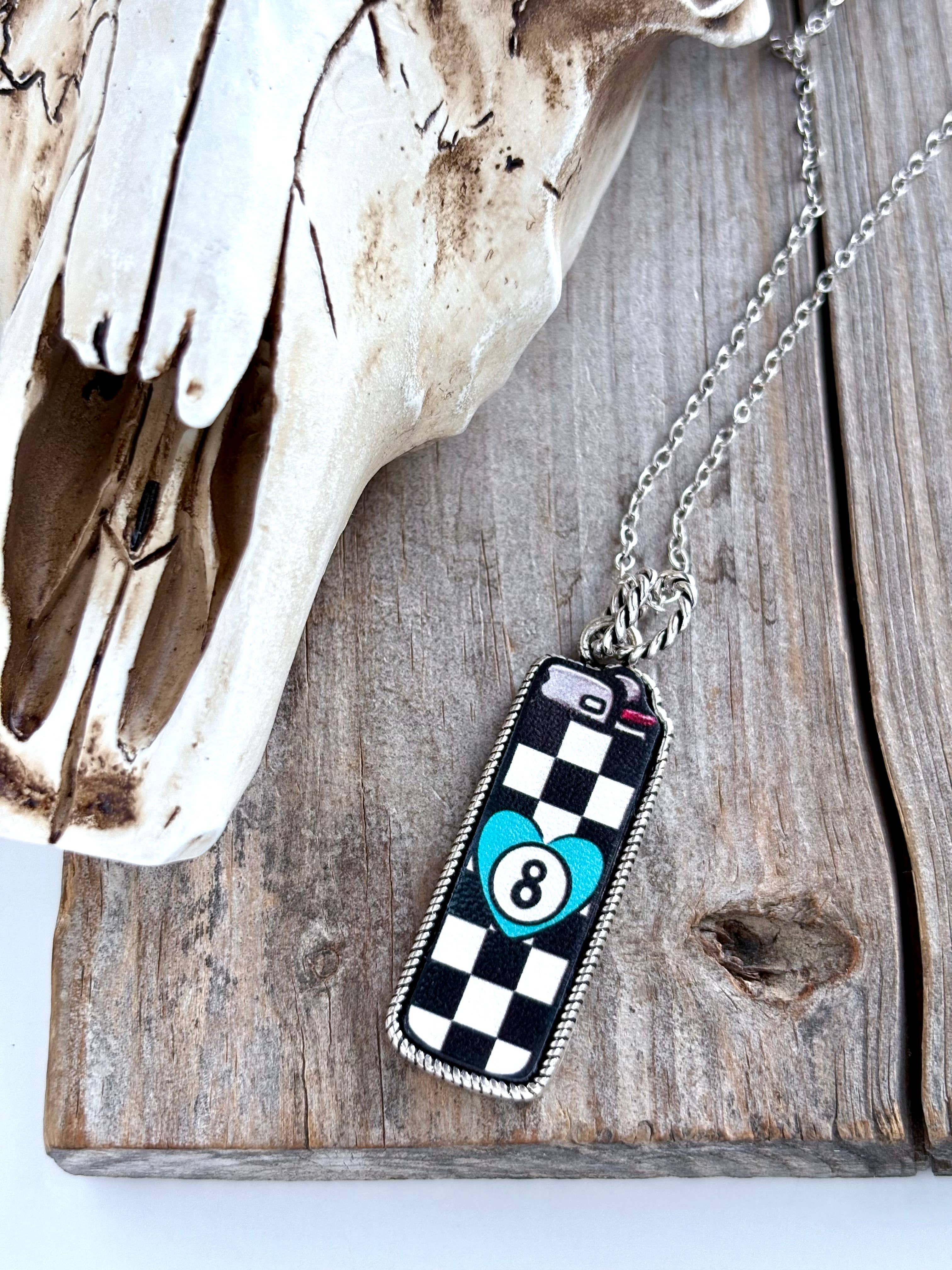 Boho Ranch Shop - Vente Colliers à pendentif - Collier à chaîne avec pendentif en cuir de style occidental2