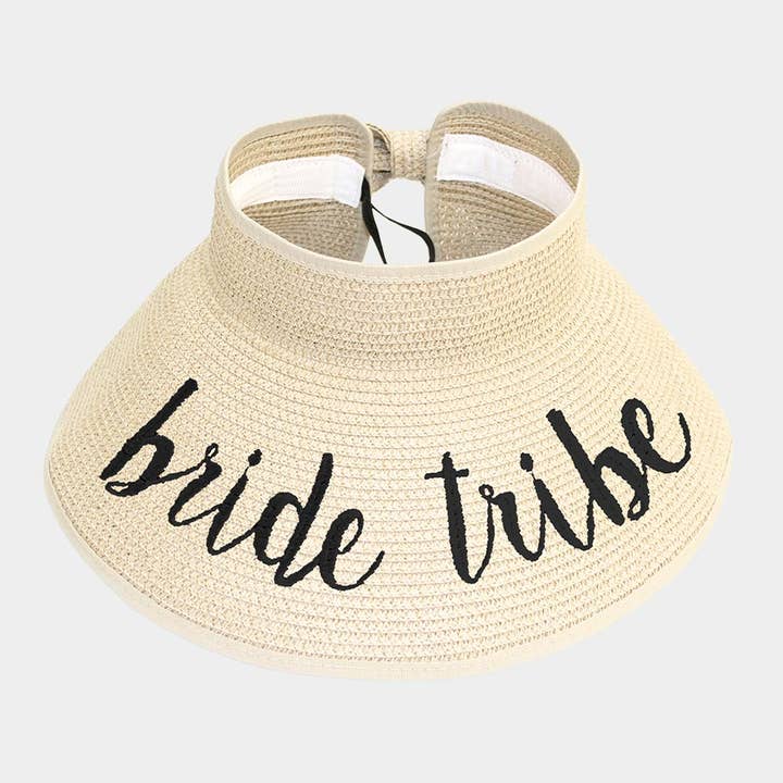 Sensibling Corp. - Wholesale Visor - Women's - bride tribe Message Roll Up Foldable Visor Sun Hat1