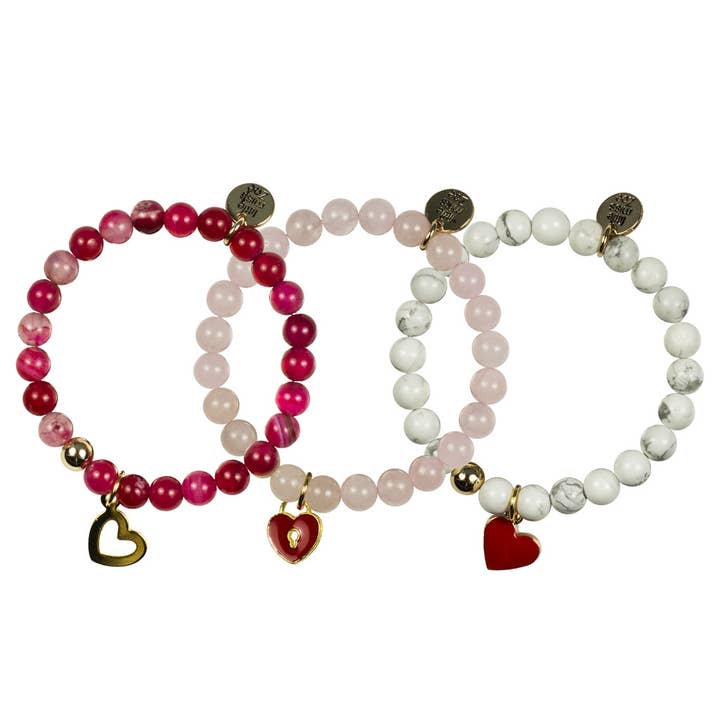 Little Miss Zoe - Wholesale Beaded bracelet – Kids - Valentines Kids Bracelet1