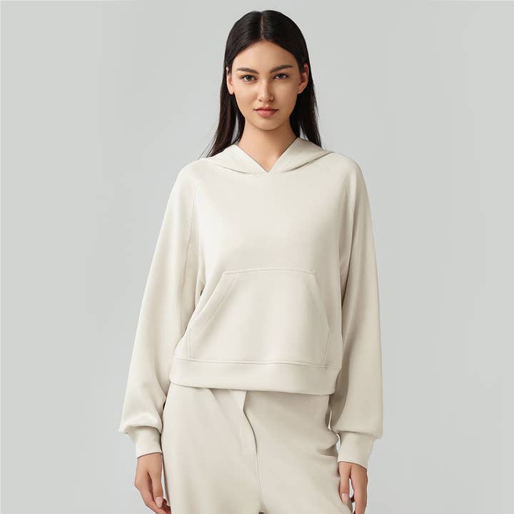 Sodalemon - Wholesale Hoodie - Women's - Women Fitness Outdoor Loose With Pocket Casual Sport Hoodie2