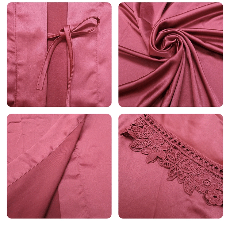 Simply Name It - Wholesale Robe - Women's - Satin Lace Robes - 9 colors5