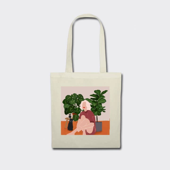 plantyintroverts – wholesale Bärkasse - Dam – Tygväska - Plantlady, Monstera, Fol Tree, Kattväska6