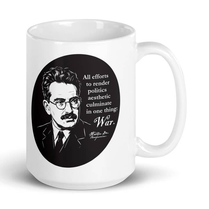 Zitat von Walter Benjamin - Tasse für den Großhandel von The Philosopher's Shirt