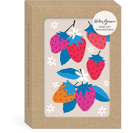 CARTON EN BOÎTE DE 12 CARATS RECYCLÉ AVEC FRAISES DU MARCHÉ AUX FRUITS pour la vente par Punch Studio