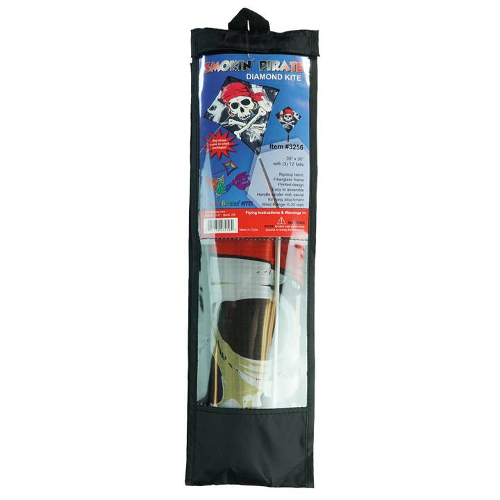 In the Breeze, LLC. - Wholesale Kite - Smokin' Pirate 30" Diamond Kite (Optimized for Shipping)