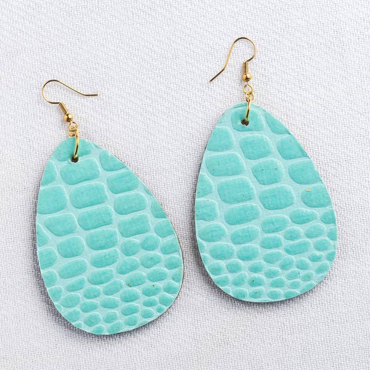Aqua Crocodile for wholesale by Dangling Lemons