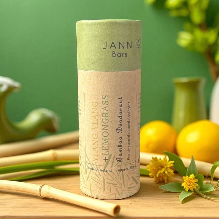 Lemongrass & Ylang Ylang Bamboo deodorant for wholesale by Janni Bars