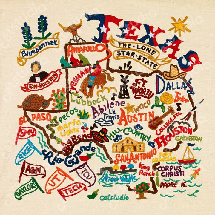 catstudio - Wholesale Art Print - Texas Fine Art Print