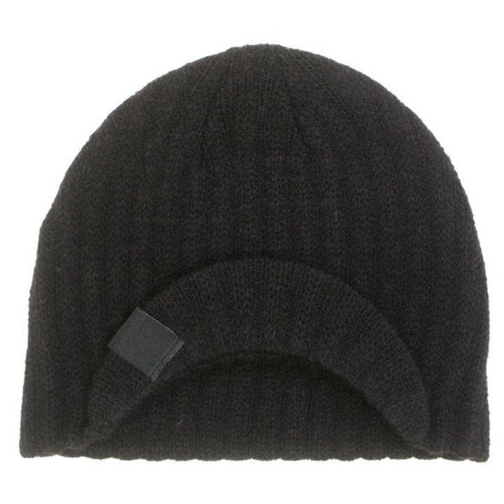 Svart Knuckleheads Svart Skärm Beanie med Märke För Barn för wholesale på Faire