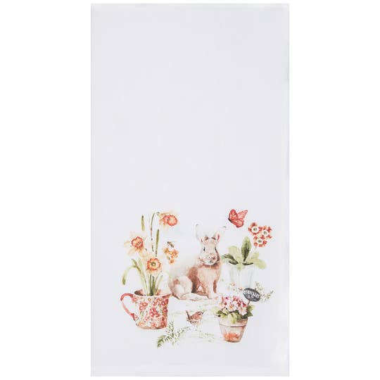 Easter Little Garden Bunny Kitchen Towel for wholesale by C&F Home