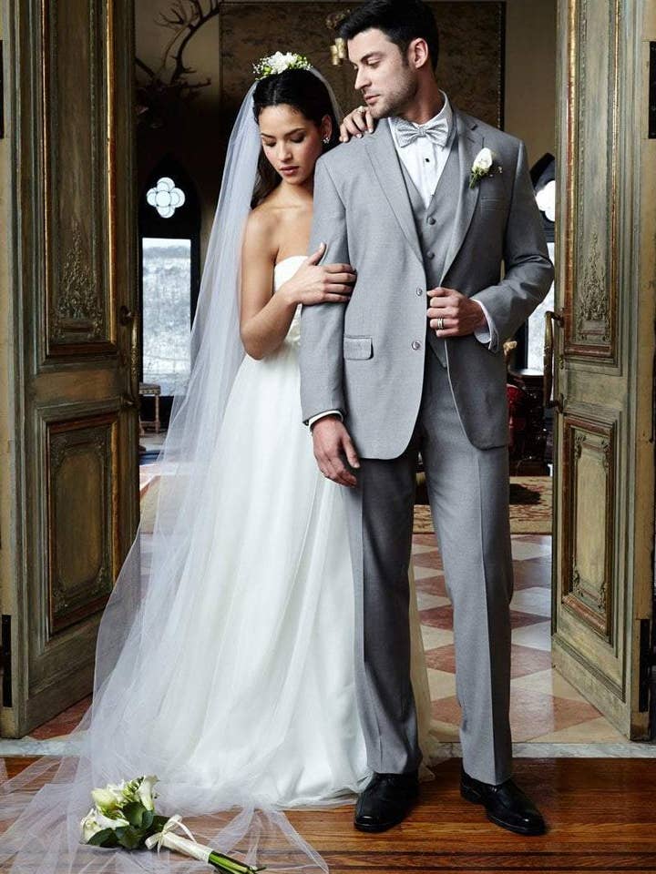 Heather grijs colbert „Madison” met inkeping (apart verkrijgbaar) voor wholesale door Tux-USA®