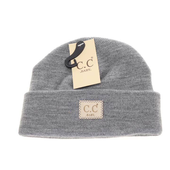 C.C Beanie - Wholesale Newborn/Knit Hat - Baby - Classic Oversized Logo CC Baby Beanie