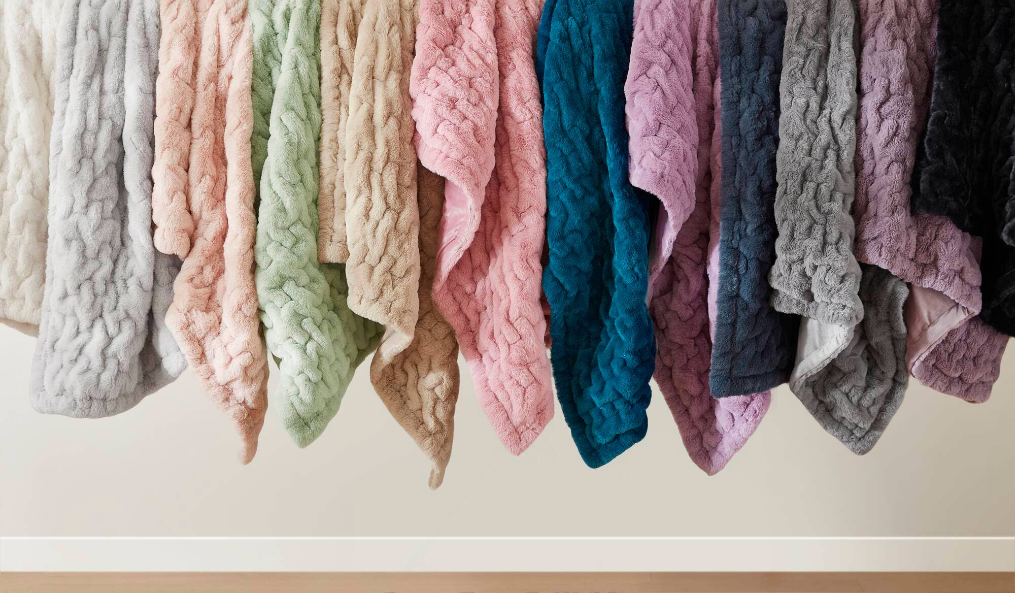 Olliix - Wholesale Throw Blanket - Soft Warm Ruched 50x60" Throw Blanket, Teal9