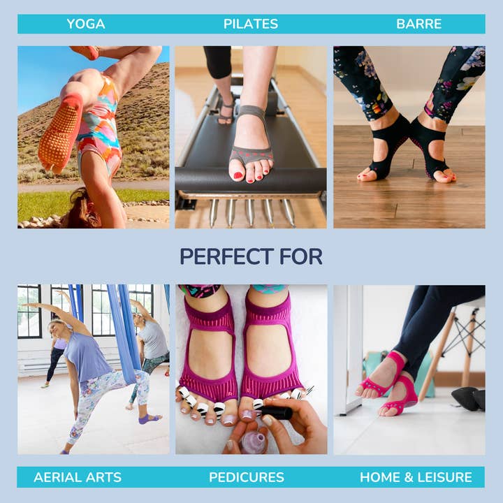 Tucketts - Wholesale Socks - Women's - Tucketts Allegro Guava Ombre Pilates Socks - Non-Slip Grip, Open Toe, Barre & Yoga - Women's3