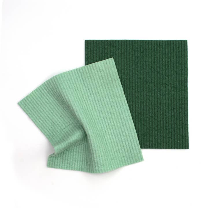 Organic Dyed Sponge Cloth Set - Forest for wholesale by RetroKitchen