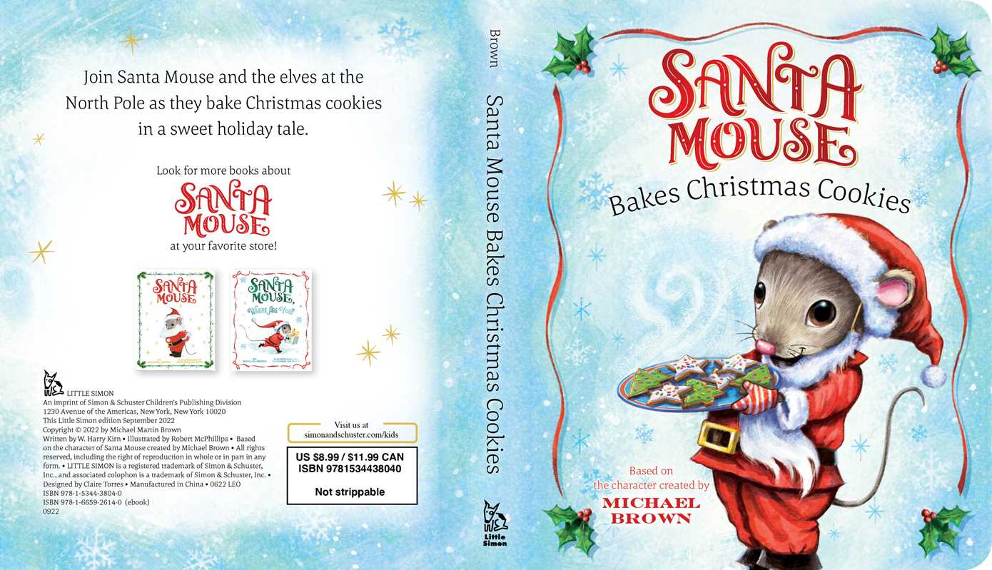 Simon & Schuster - Wholesale Preschool Book (3-5) - Santa Mouse Bakes Christmas Cookies by Michael Brown1