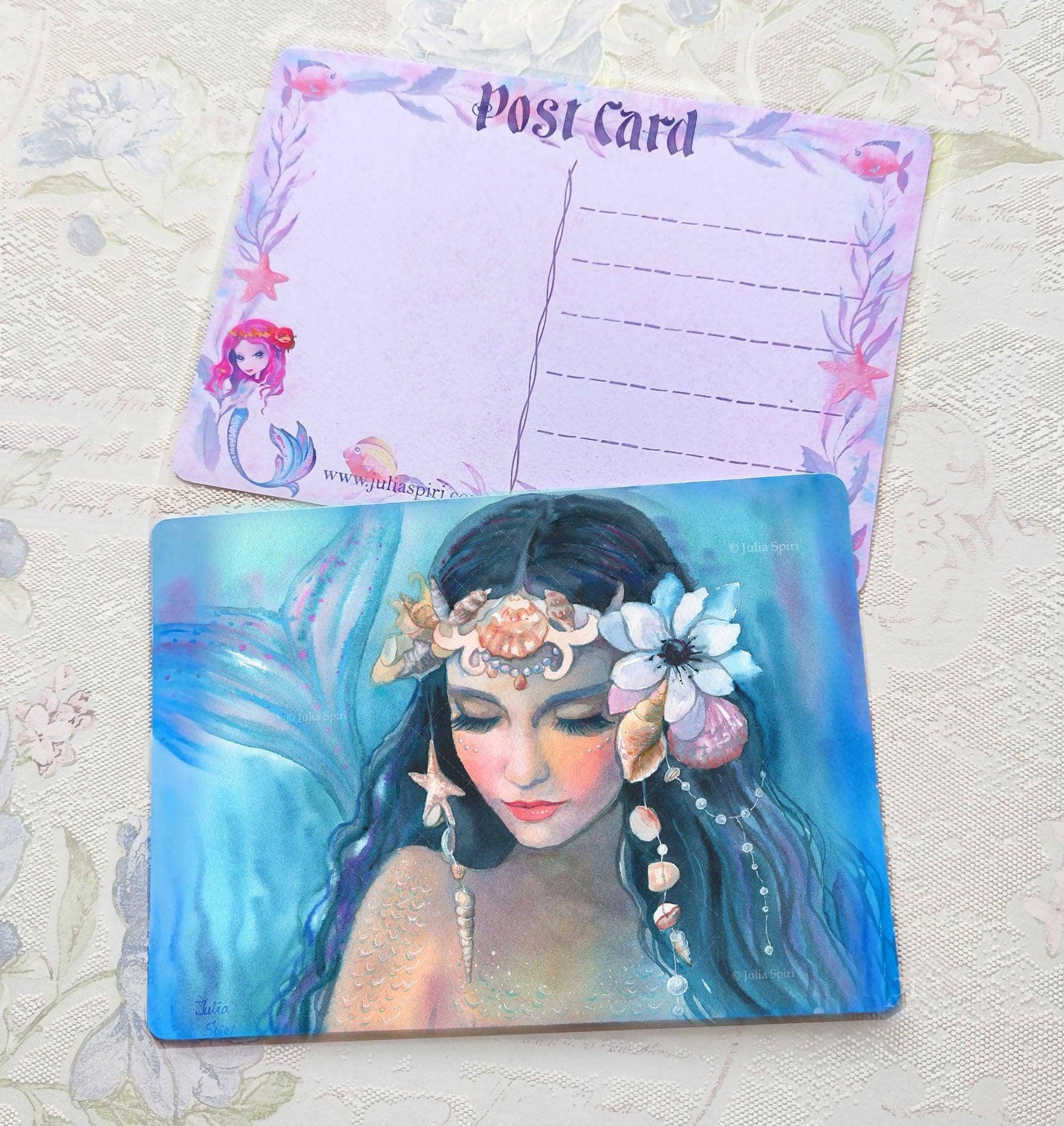 Julia Spiri - Wholesale Postcard - Postcard, Fantasy Mermaids. Azalea0