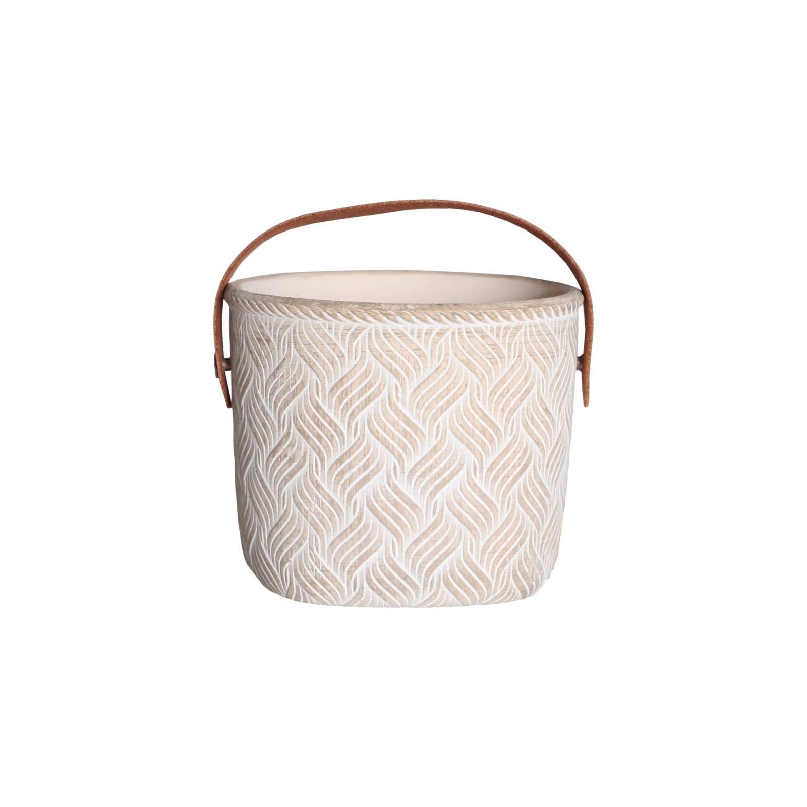 B&B - Wholesale Plant Pot - Planter, Terracotta, Off-White Color, 12X12X10cm0