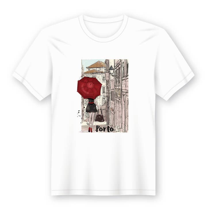 T-shirt van de wijk Porto voor wholesale door Charmy Gift Store