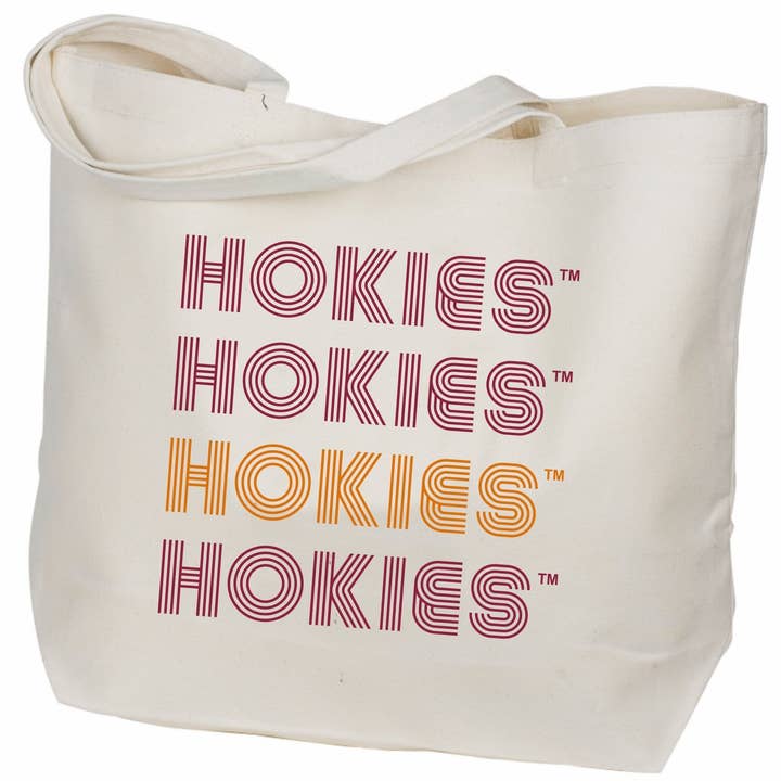 Retro Canvas Einkaufstasche - Virginia Tech für den Großhandel von Desden