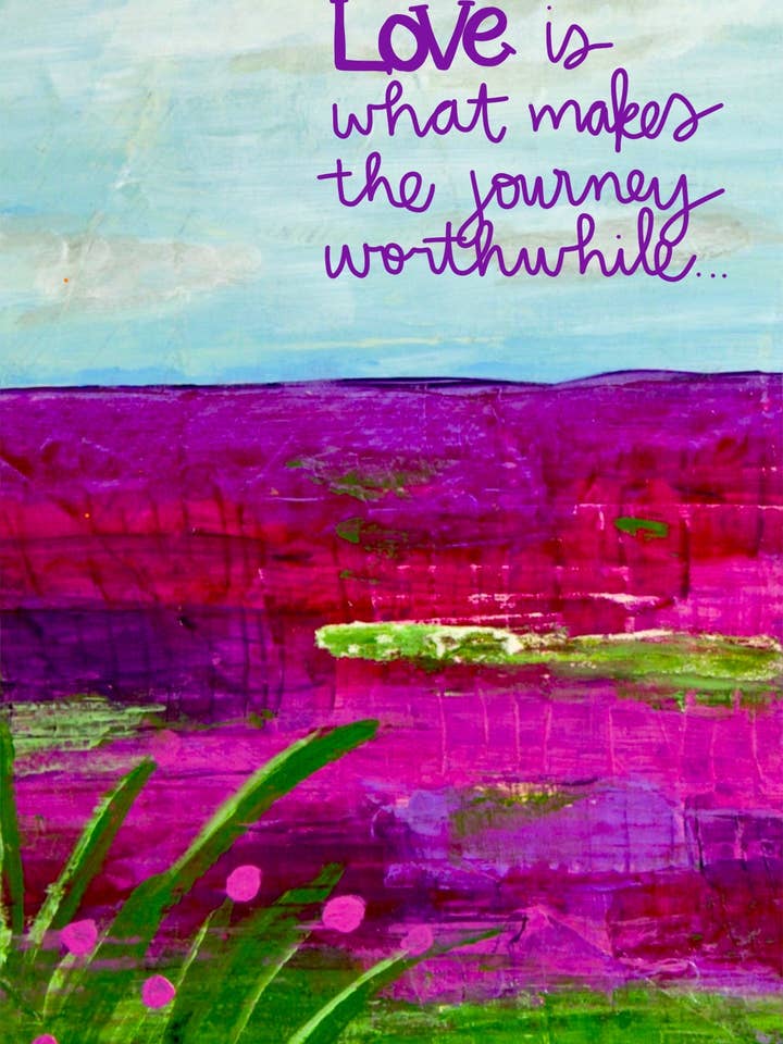 L'amour est ce qui rend le voyage intéressant pour la vente par Monica Martin Fine Art