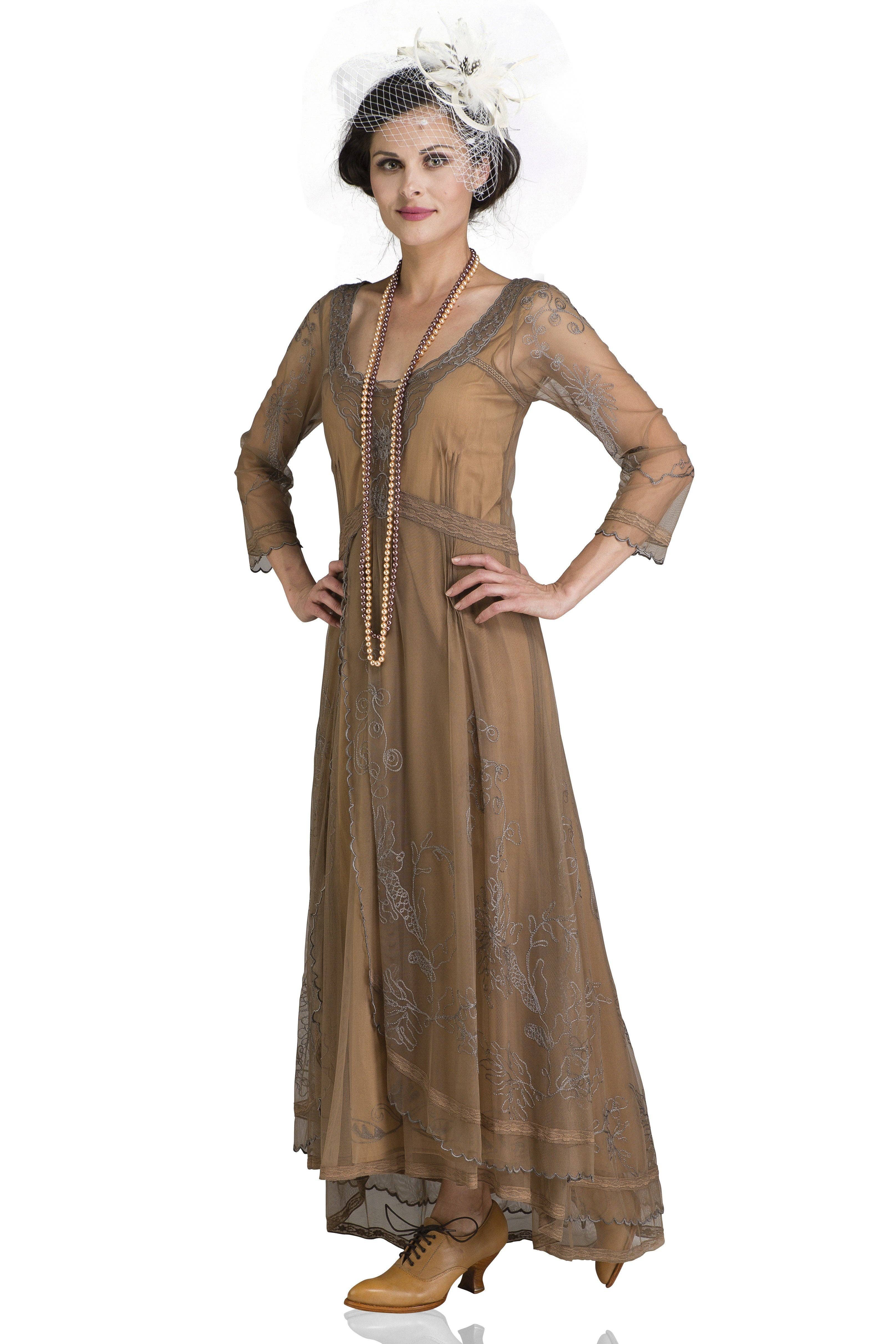 Haste dourada escura Vestido Nataya 40163 em Prata Antiga para venda a revendedores na Faire2