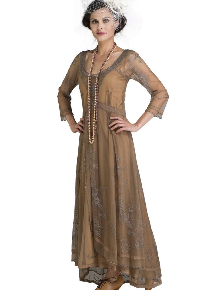 Haste dourada escura Vestido Nataya 40163 em Prata Antiga para venda a revendedores na Faire2