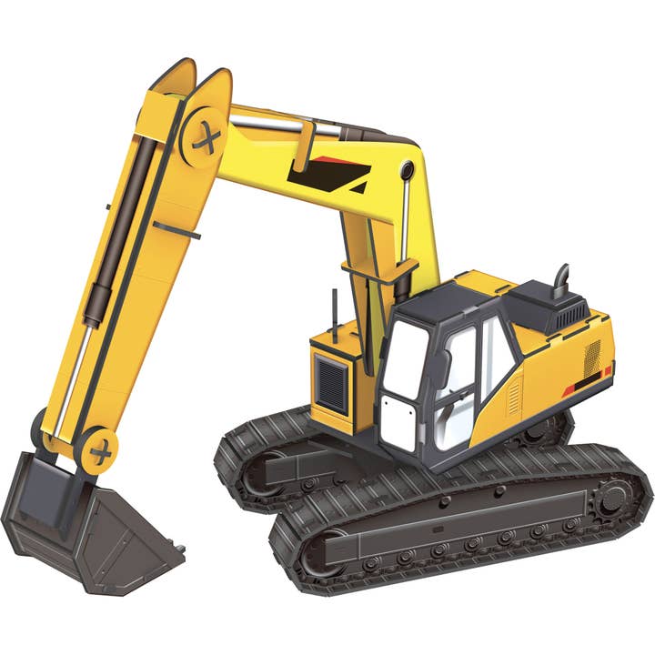 Graine Créative - Wholesale DIY Craft Kit - Kids - EXCAVATOR 3D MODEL1