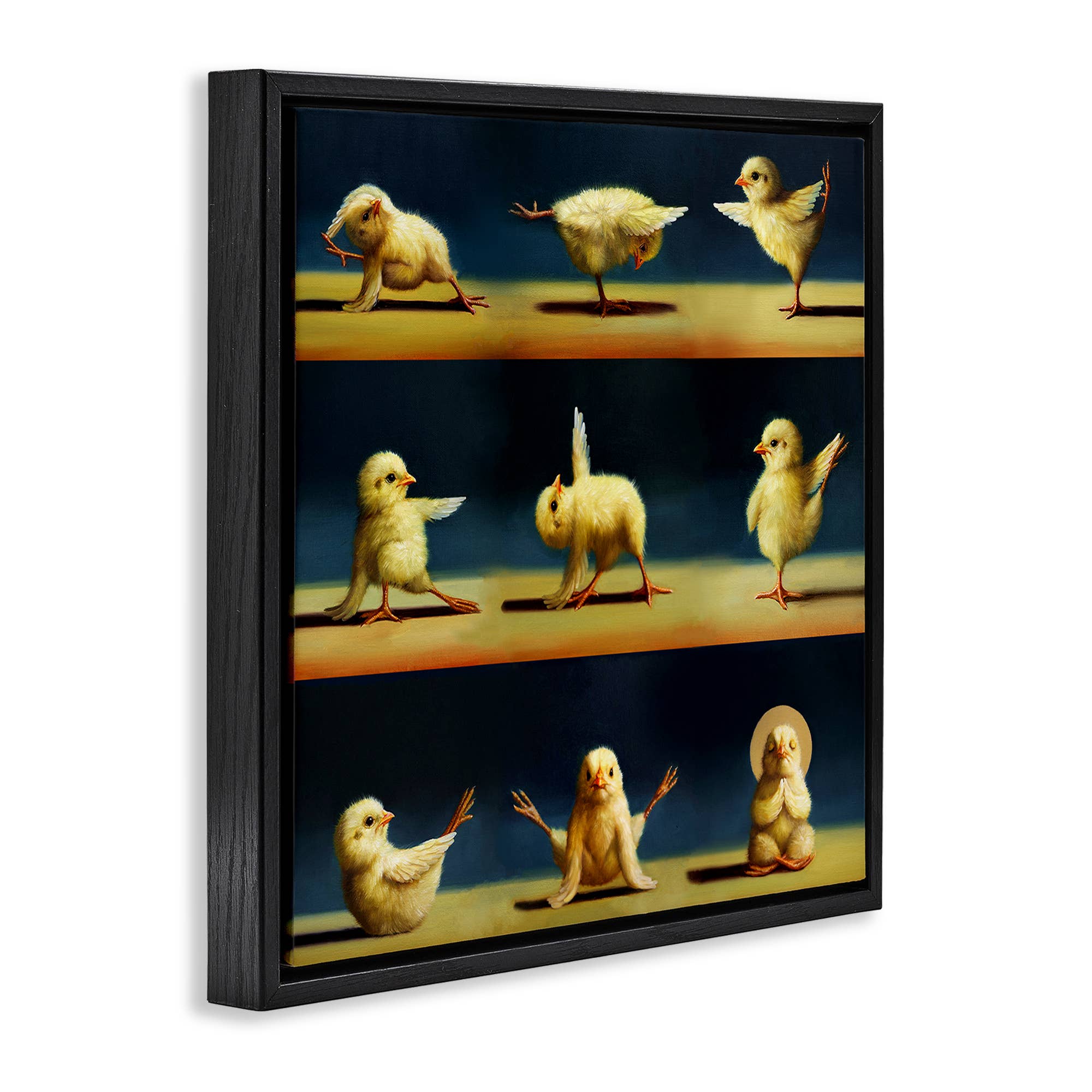 Stupell Industries - Wholesale Wall decor – Kids & Baby - Yoga Chicks Stretching Meditation Floating Frame15