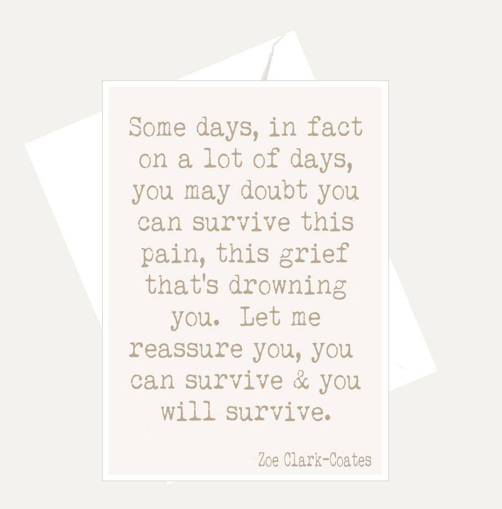 Bellflower Girl - Wholesale Encouragement Card - You Can & Will Survive - Positivity - Encouragement Card0