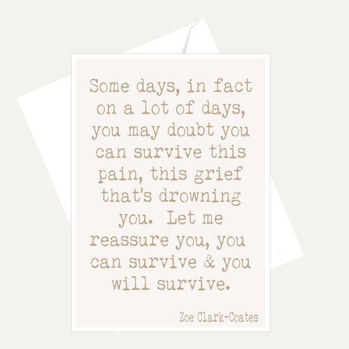 Bellflower Girl - Wholesale Encouragement Card - You Can & Will Survive - Positivity - Encouragement Card